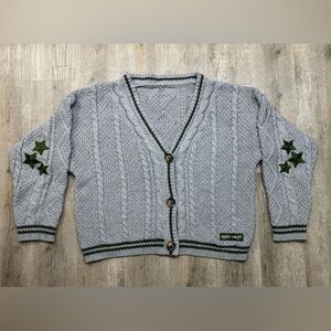 Authentic Taylor Swift Holiday Green Grey Folklore Cardigan, Size MD/LG